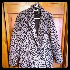 Long leopard coat size small